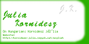 julia kornidesz business card